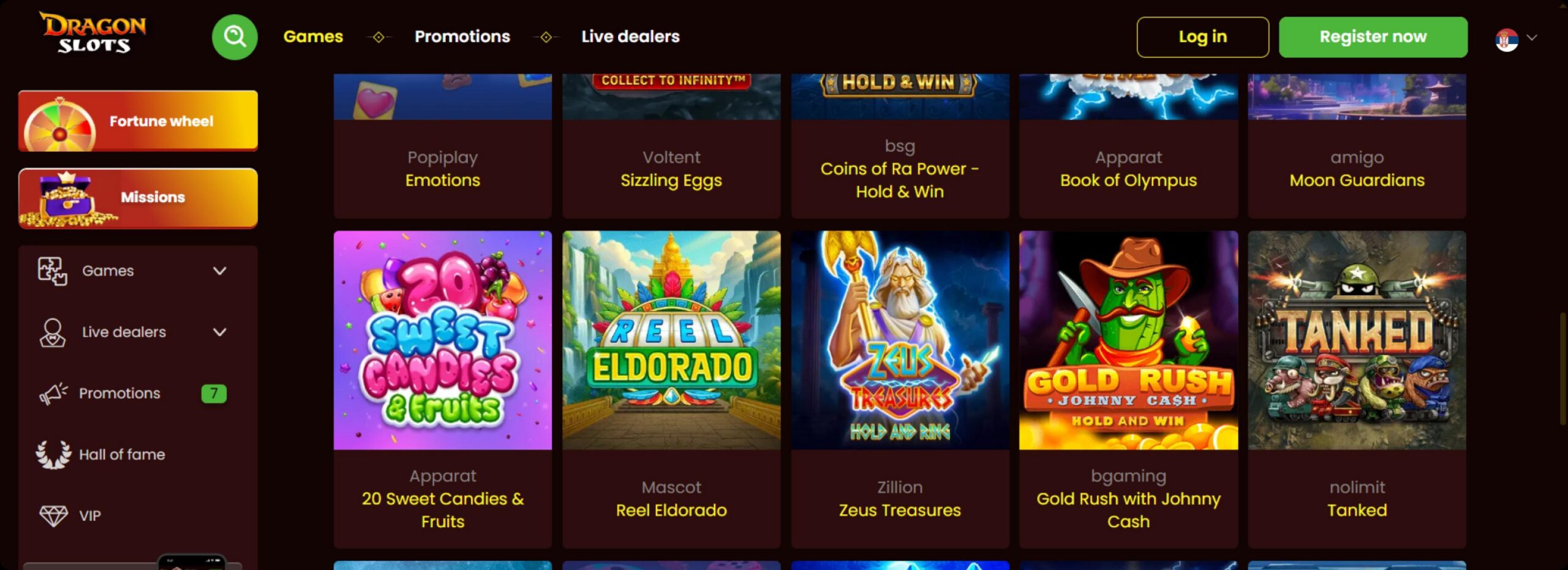 Dragon Slots online